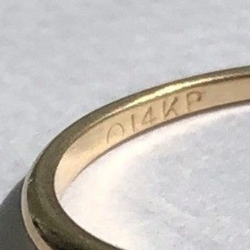 Vintage 14K Yellow Gold Round 1/4 Karat Diamond Solitaire Ring 14KP Sz 5.25 1.5g - Picture 5 of 10